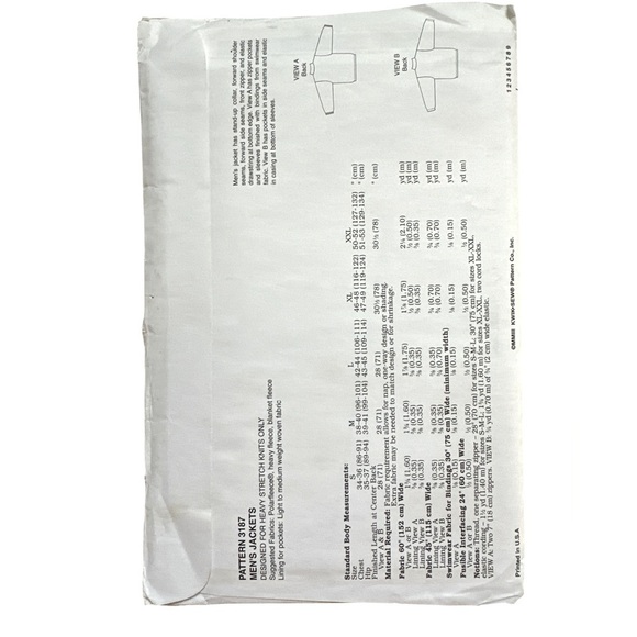 Vintage Y2K, uncut, factory folded Kwik Sew Pattern 3187 S - XXl - Picture 2 of 3